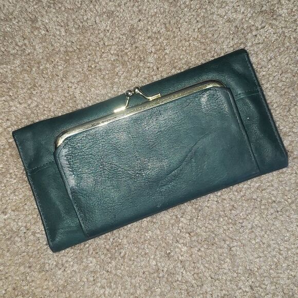 VNTG Top Grain Cowhide Forest Green Wallet - Picture 3 of 11